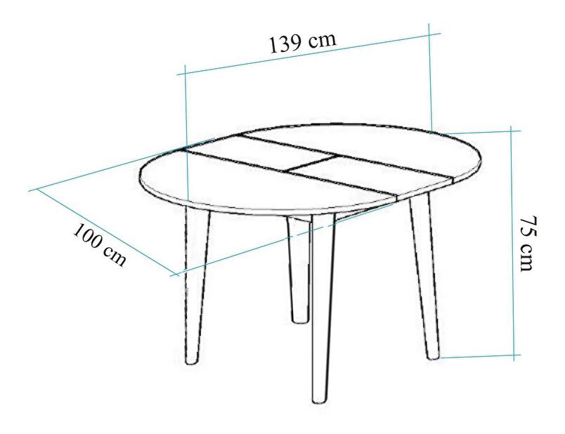 Set mobilier sufragerie Nidupo 9 (pin atlantic + antracit) (pentru 2 persoane)