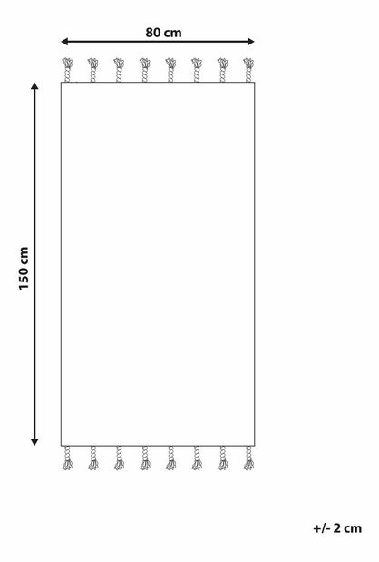 Koberec 80 x 150 cm Erra (biela)