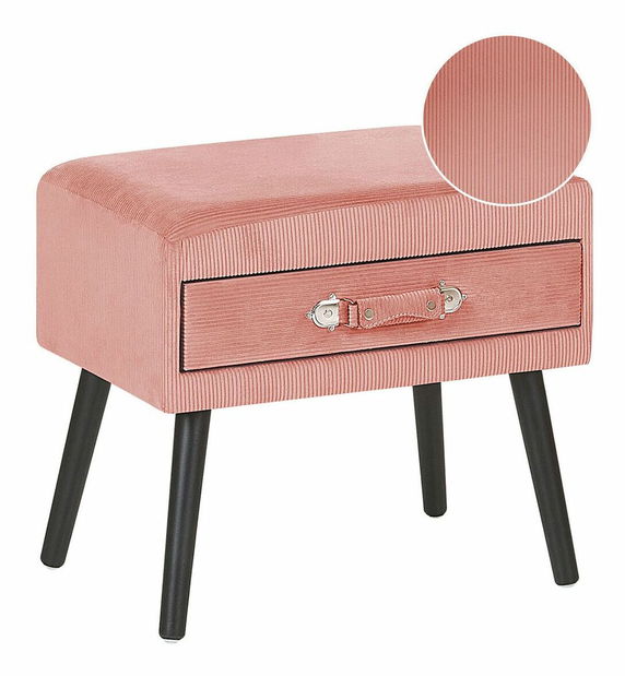 Éjjeliszekrény EUTA (rózsaszín)