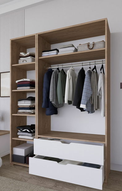 Ormar za garderobu Nissindira (svijetli orah)