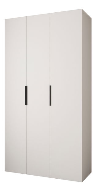 Dulap de haine 130 cm Carmela 50-4 (alb + Negru)