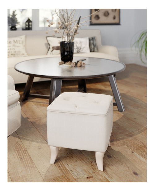 Taburet Utopia T (krémová)