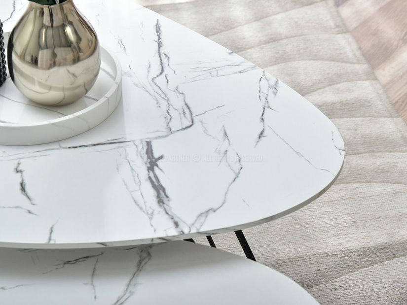 Stolić za kavu Rave Zest Xl (bijeli mramor + crna)