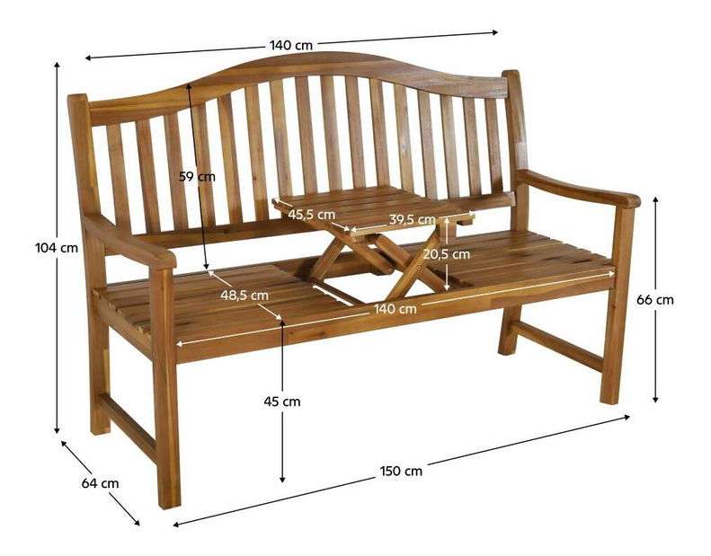 Set mobilier de grădină Tiamo (lemn accacia)