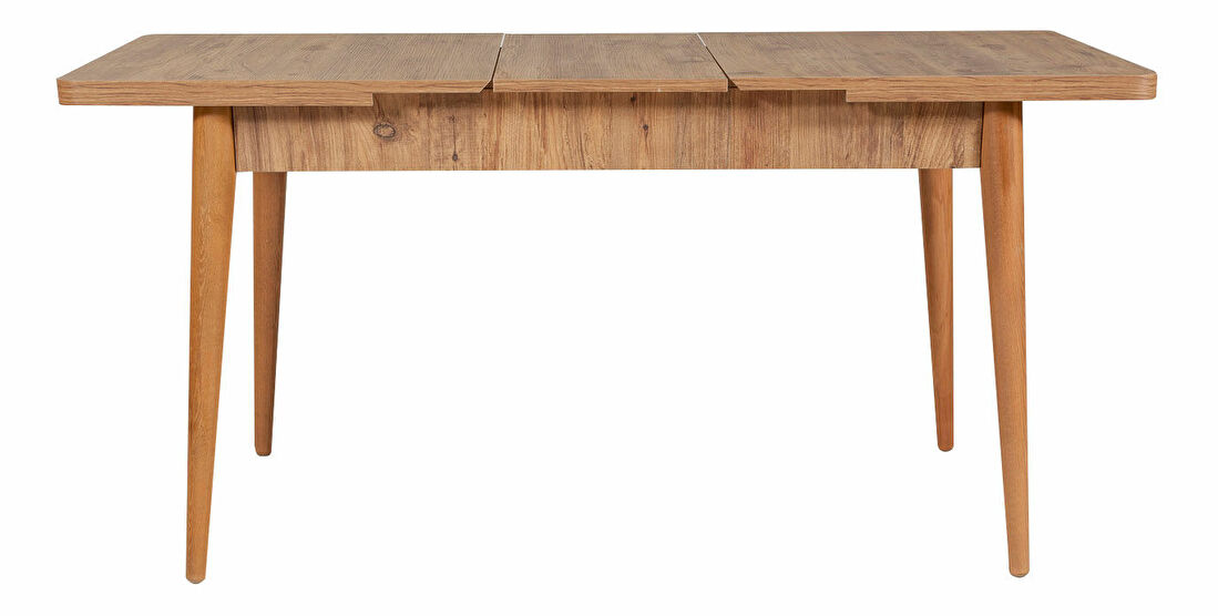 Rozkladací jedálenský stôl s 2 stoličkami a lavicou Vlasta (borovica antlantic + antracit)