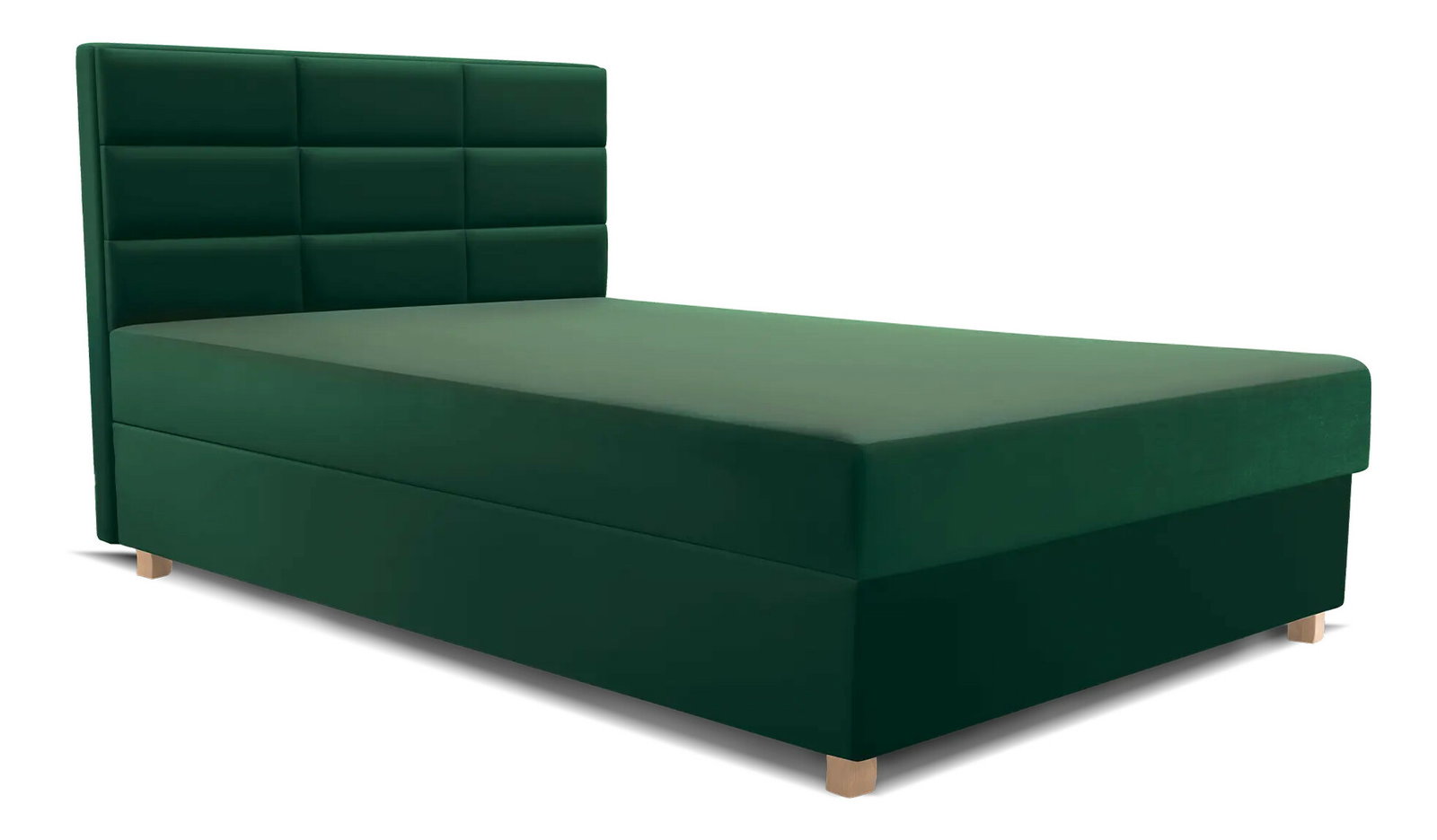 Jednolôžková posteľ 120 cm Picasso II (tmavozelená) (s úl. priestorom a matracom) 