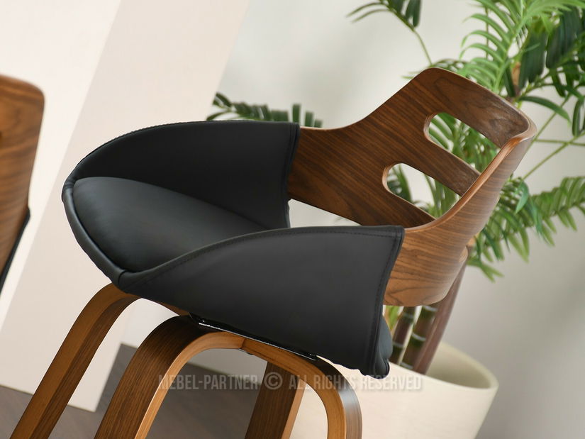 Stolica Theo H (tamni orah + crna)
