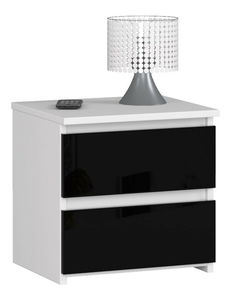 Noćni stolić Cleania CL2 (crni sjaj)