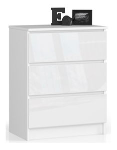 Comodă Kalista II (alb lucios)