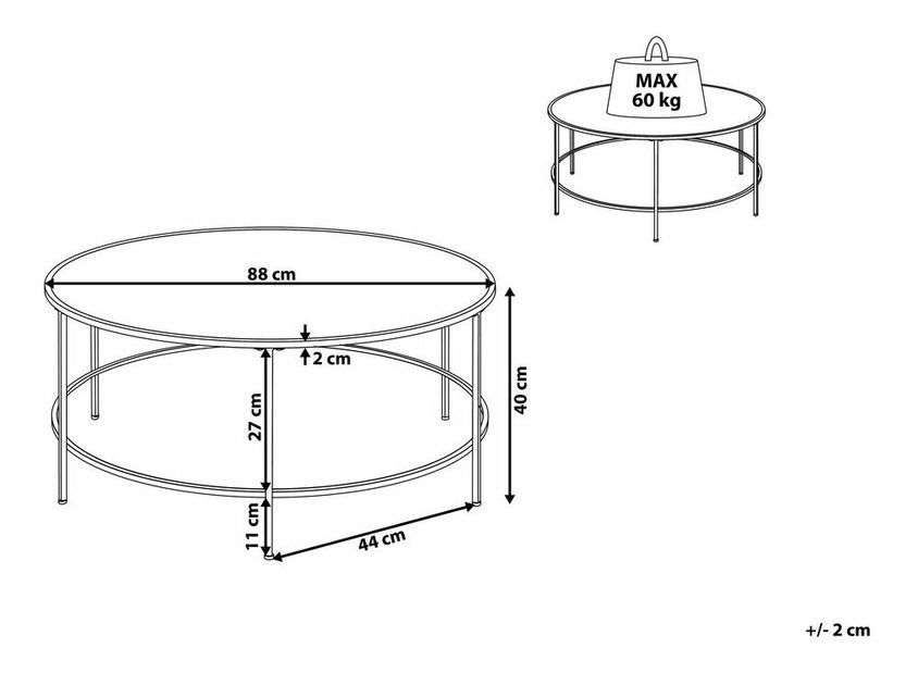 Masă de cafea Faon (negru)