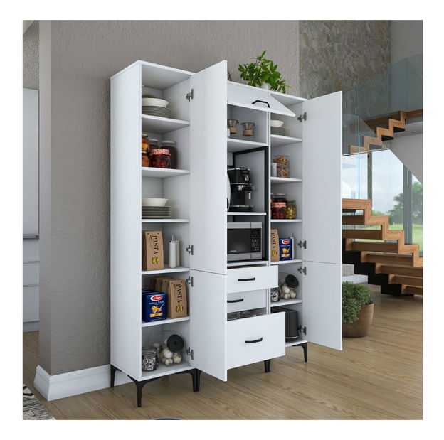 Dulap cu rafturi Jenaretta 145 (alb)