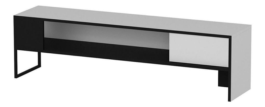 Masă TV/Dulap Bumemu 2 (alb + negru) 