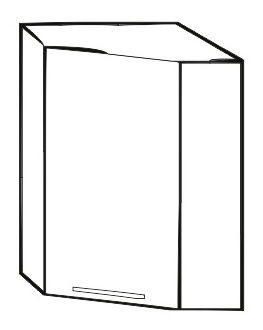 Horná kuchynská skrinka, rohová Irys New GN-60 P/L