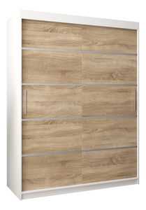 Dulap de haine 150 cm Verika 1 150 (alb + stejar sonoma)