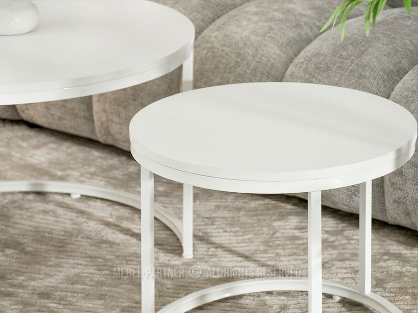 Măsuță de cafea Krzaklewski (alb)