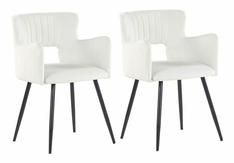 Set 2 ks jedálenských stoličiek Shelba (biela) 