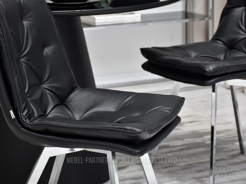 Scaun Polly (negru + crom)