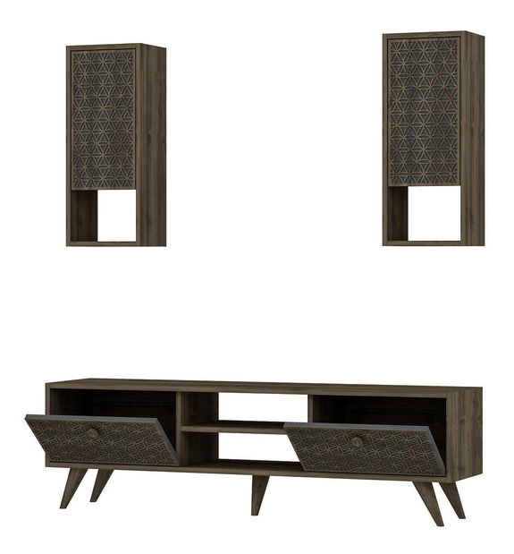 Obývacia stena Lavuto 3 (orech + antracit) 