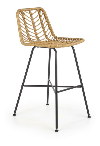 Scaun tip bar Herschel (natural + negru)