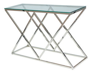 Măsuță consolă Zita (Sticlă + Cromat)