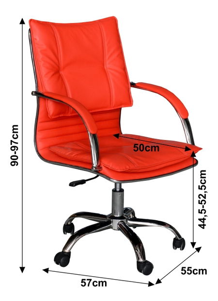 Kancelárska stolička Quadira (červená)