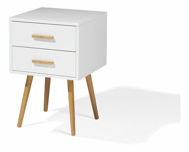 Éjjeliszekrény Alberta (fehér) kisebb (2 fiókkal) *kiárusítás