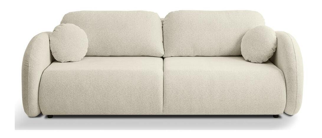 Canapea trei locuri Ovalia (gri bej + negru)