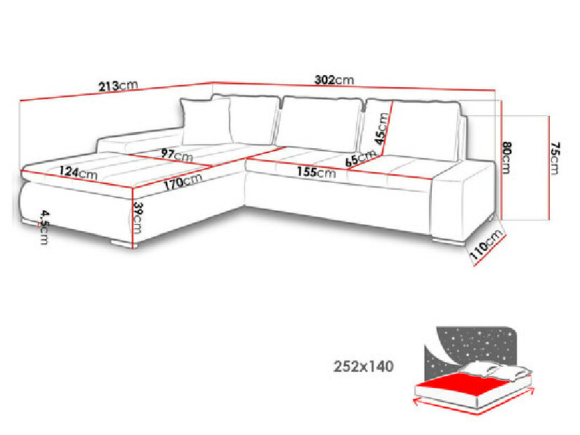 Sarok ülőgarnitúra Hesron (magic velvet 2240 + magic velvet 2258)