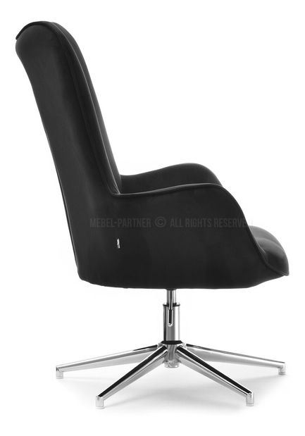 Fotel Truni (fekete + króm)