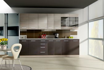 Kuhinja Chasma 1 (hrast ferrara + tamno drvo)