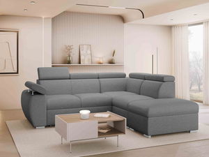 Rohová sedačka Gozo 2RR1P (tmavosivá) (s úl. priestorom) (P)