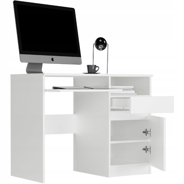 PC stolík Naldar (biela) (P)