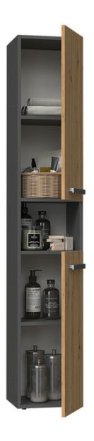 Kúpeľňová skrinka Neltossa 7 (antracit + dub artisan)