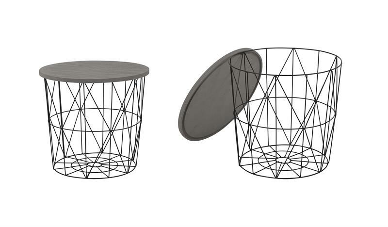 Stolić za kavu Lata (crna + siva) 
