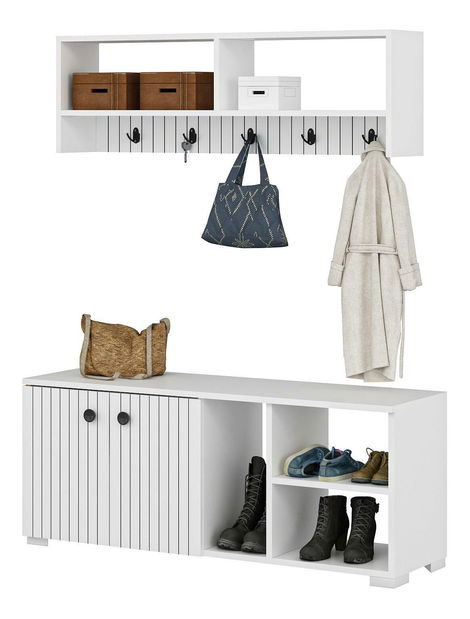 Előszoba bútor Vabite 1 (fehér) 