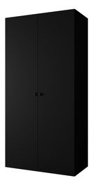 Šatníková skriňa 100 cm Parna 1 (čierna + čierna)