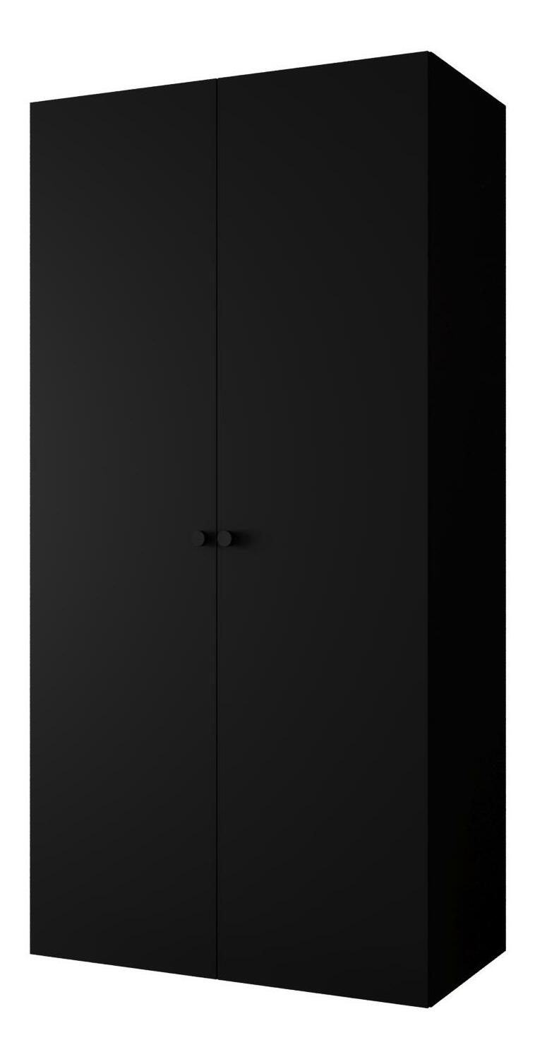 Dulap de haine 100 cm Parna 1 (Negru + Negru)