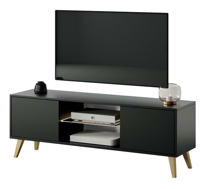 TV ormarić/stolić Savoi II (s rasvjetom) (crna)