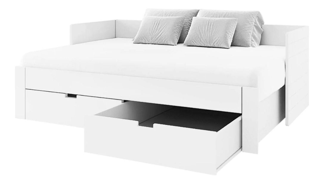 Jednostruki krevet 90 cm Anatomy (bijela) (s podnicom)