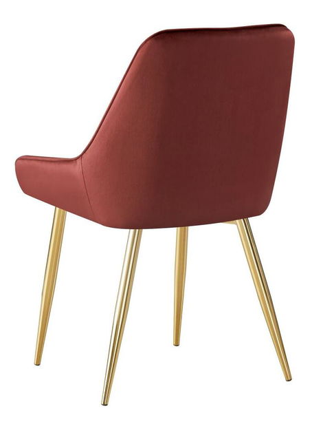 Scaun sufragerie Soddy (bordo + auriu) 