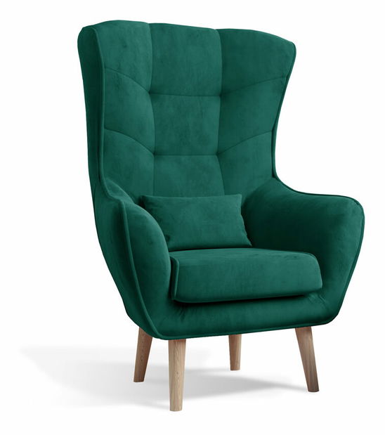 Fotoliu cu urechi Agueda Typ 06 (verde închis)