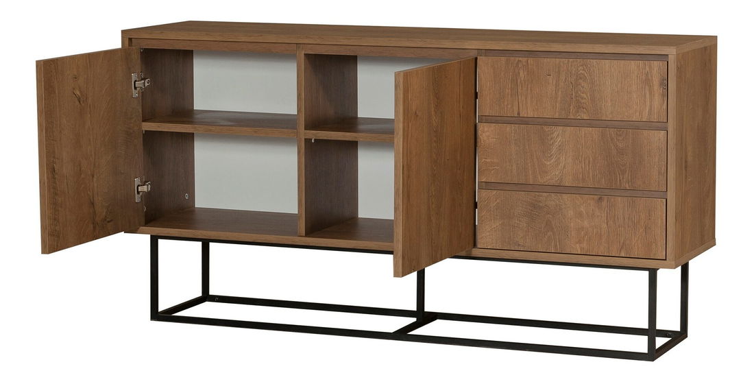 Set za dnevni boravak Laxi 7 (orah + crna)