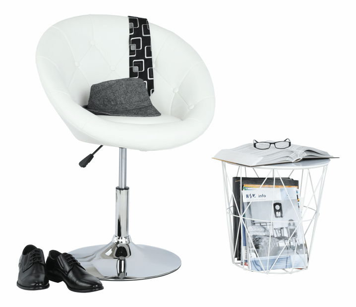 Fotoliu rotativ Gully (alb)