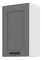 Dulap superior de bucătărie Lucid 45 G 72 1F (dustgrey + alb)