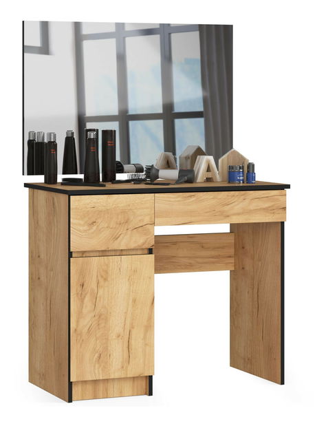 Toaletný stolík Parijat (dub craft) (so zrkadlom) (L)