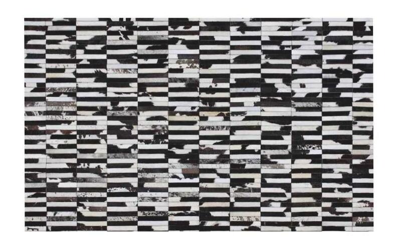 Kožený koberec 69x140 cm Kazuko TYP 06 (hovädzia koža + vzor patchwork)