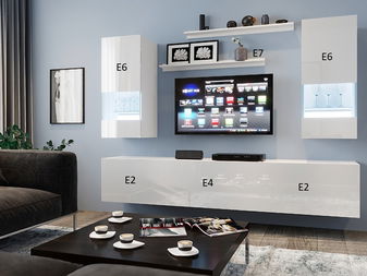 Obývacia stena Berny 31 (čierna + čierny lesk)