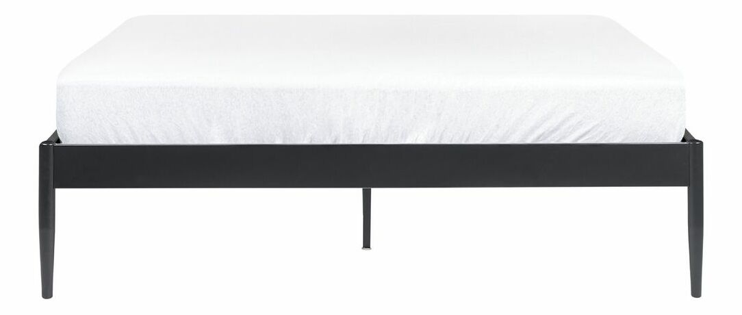 Pat matrimonial 160 cm Victoire (negru) (cu somieră)