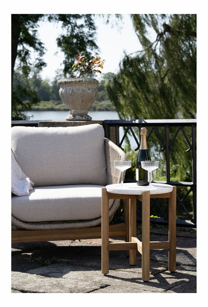 Príručný stolík Taleria 11 (prírodná + biela)