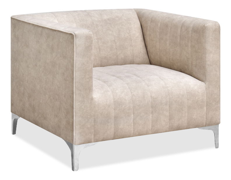 Fotoliu relax Rotundas (nisipiu + crom)